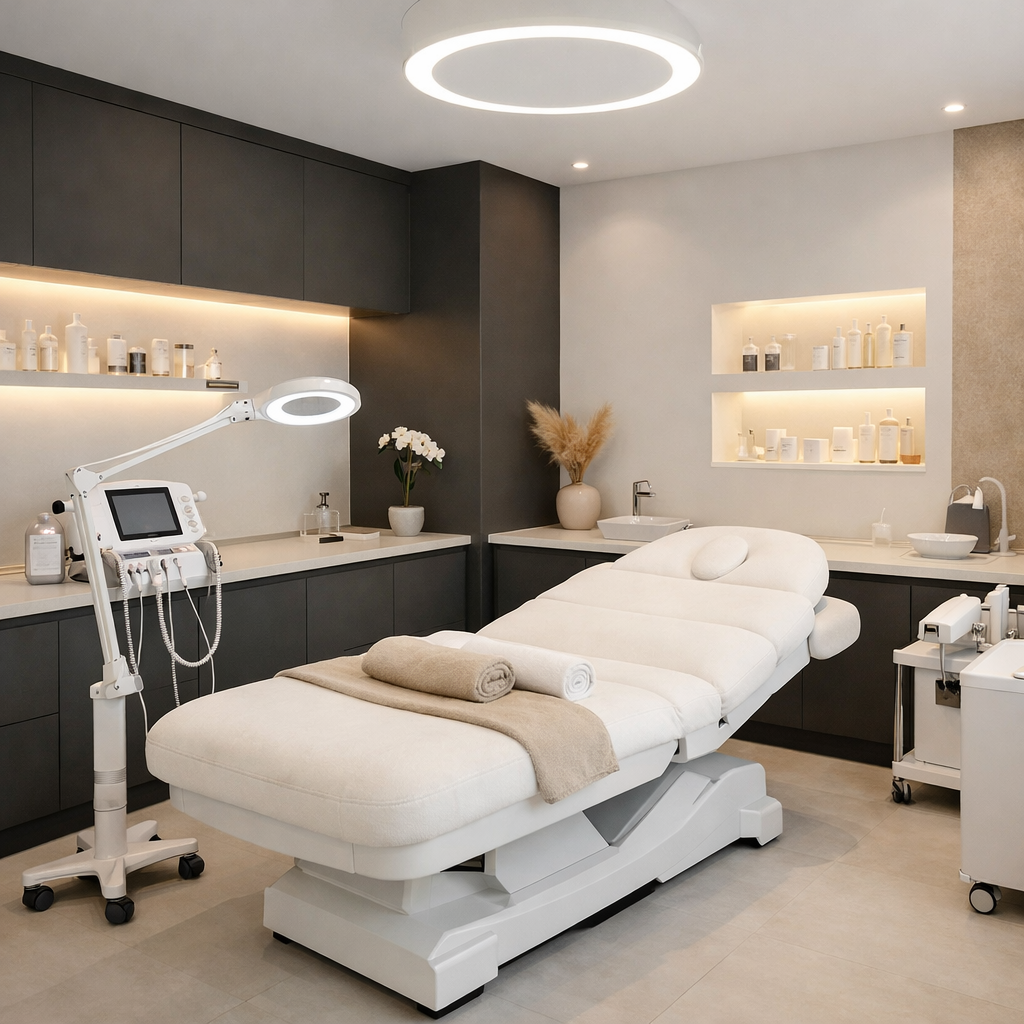 Cabine de soins lumineuse et moderne
